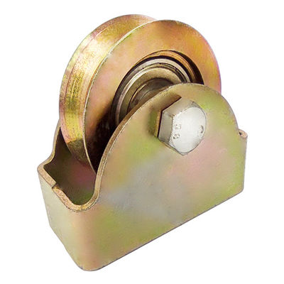 80mm Sliding Gate Wheel Placement Y Groove Single Bearing With Exterior Round Support Box