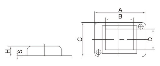 6&quot; 3&quot; Galvanized Post Caps 6x6 4x4 2x4 1.5mm Thickness  Steel Mounting Post Plate