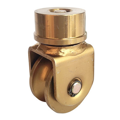 round U groove double bearings zinc plated 360 degree swivel rotating sliding gate support wheel