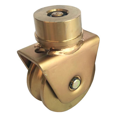360 Degree Swivel Sliding Gate Wheels 80mm 3.15&quot; U Groove Gate Wheels Round Zinc Plated