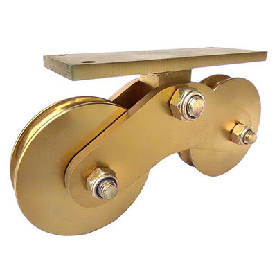 U groove double bearings galvanized steel heavy duty sliding gate support twin wheels