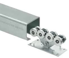 Heavy Duty Sliding Door Carriage Metal Iron Multi Wheel Pulley Door Silver 920KG