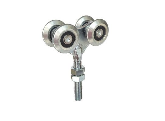 44mm 1.73&quot; sliding door hanging rollers White Zinc Iron  With Bearing
