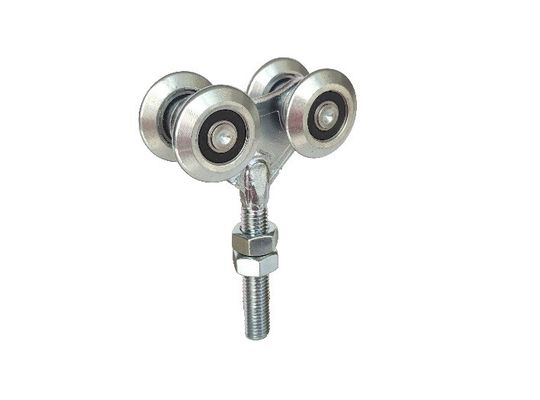 44mm 1.73&quot; sliding door hanging rollers White Zinc Iron  With Bearing