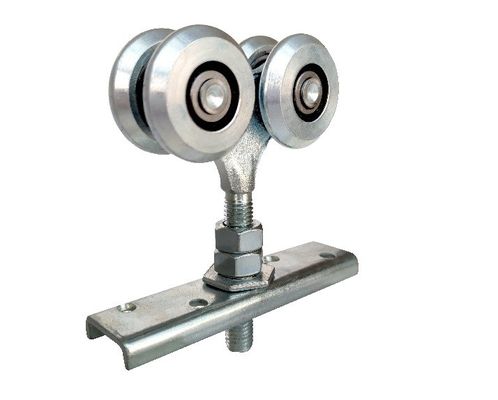 44mm 1.73&quot; sliding door hanging rollers White Zinc Iron  With Bearing