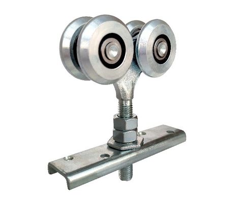 44mm 1.73&quot; sliding door hanging rollers White Zinc Iron  With Bearing
