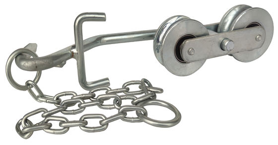 Ball Ball Bearing Banana Cableway Roller With Chain Heavy Duty Hardware