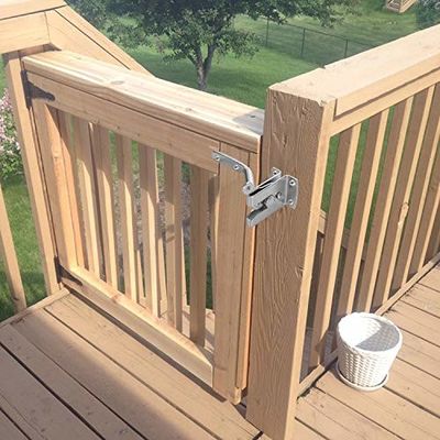 barn Rotatable self latching sliding door lock latch outdoor Black silvery gold