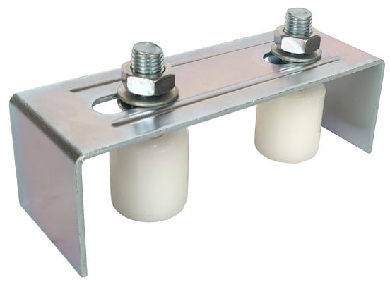 Dual Rollers Sliding Gate Guide Bracket L Rear Post Universal Heavy Duty Adjustable 64mm