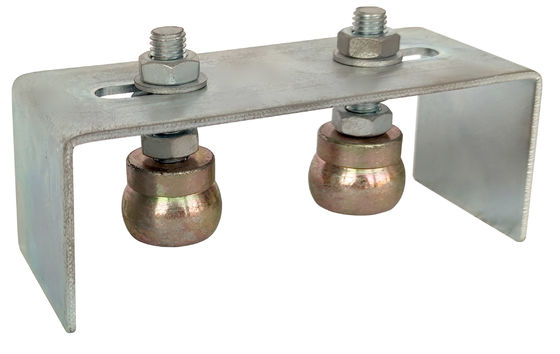Dual Rollers Sliding Gate Guide Bracket L Rear Post Universal Heavy Duty Adjustable 64mm