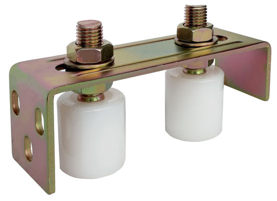 Dual Rollers Sliding Gate Guide Bracket L Rear Post Universal Heavy Duty Adjustable 64mm