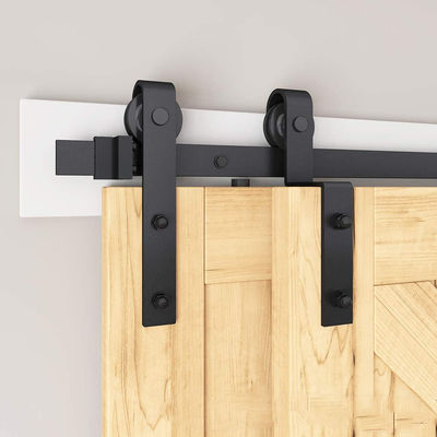 Wooden door Black  Interior  iron powder Diamond coated silde gate hardwares