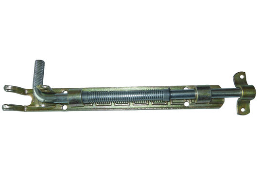 Glass Sliding Door Bolt Stainless Steel Spring Loaded Slide Bolt Latch Yellow Zinc Surface