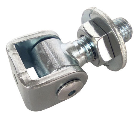 Metal Adjustable Swing Gate Hinge Hardware Heavy Duty Short Bolt With Nut Round Plate