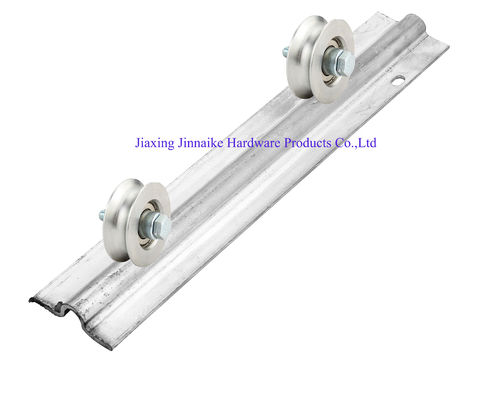 U V groove hanging door track rollers double closet door hanging track rail hardware