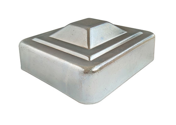 4&quot; 3&quot; Galvanized Fence Post Caps 75mm 100mm Square Galvanised Steel Post Cap