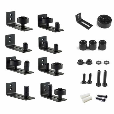 8 In 1  Barn Door Hardware Bottom Roller Adjustable  Floor Guides Floor Wall Mount