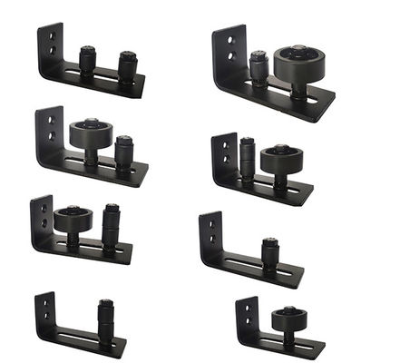 8 In 1  Barn Door Hardware Bottom Roller Adjustable  Floor Guides Floor Wall Mount