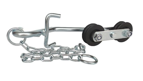 64mm Galvanised Nylon Banana Cableway Rollers Tools Farming
