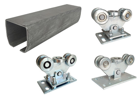 U Groove Steel Bottom Track Cantilever Gate System 5 Wheels