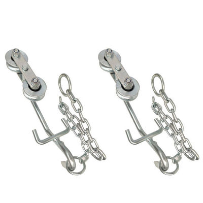 Metal Banana Cableway Roller Silver Zinc With Chains