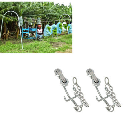 Silver 64mm Banana Farm Trolley Roller Working Smoothly