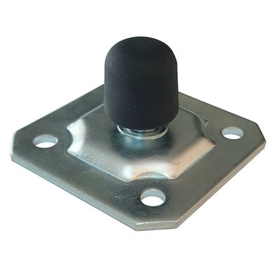 silver zinc plated Gate stopper With square Fixing Base Plate For sliding / swing door