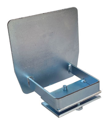 Cantilever Gate Track End Cap White Zinc Surface Self Supporting