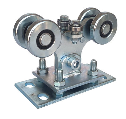 6203 Bearing Sliver Zinc Adjustable Sliding Gate Roller With 8 Rollers