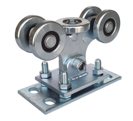 6203 Bearing Sliver Zinc Adjustable Sliding Gate Roller With 8 Rollers