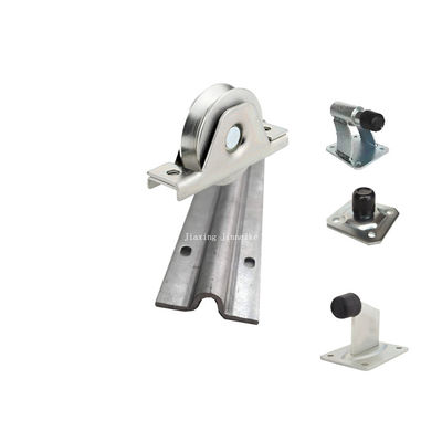 White Zinc Silver Welding  Gate Stoppers Adjustable Floor Mounted
