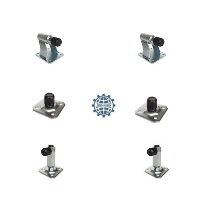 White Zinc Silver Welding  Gate Stoppers Adjustable Floor Mounted