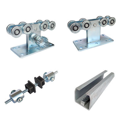 Zinc Plated Silver Adjustable Iron Gate Stoppers For Sliding Cantilever Gate