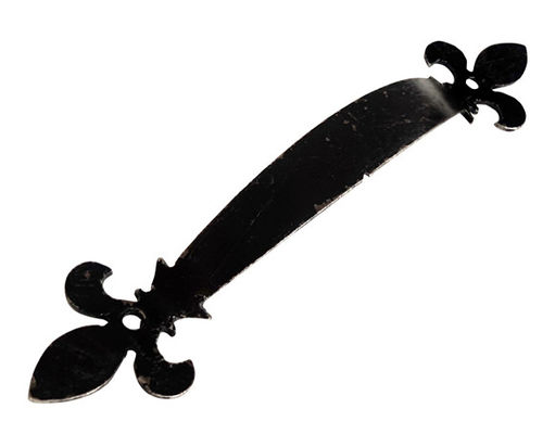 Black Steel Gate Decorative Handle Pull 180mm 7&quot; For Gate Or Door