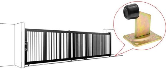 Silver Zinc Plated Adjustable Metal Gate Stopper With Rubber Buffer