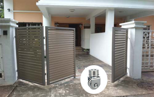 V Groove Folding Sliding Gate Wheel With 360 Degree Rotational Roller
