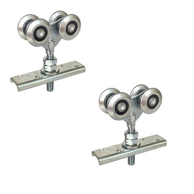 38mm Zinc Plated Steel Trolleys Hanging Door Rollers For Sliding Systems