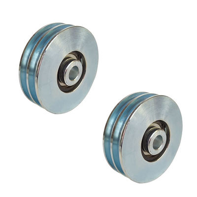 Steel Sliding Door Roller Double Groove With Single Bearing 6204