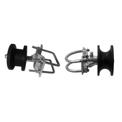 Round And Square Post  Fence Black Nylon Roller 4 Inch Galvanized