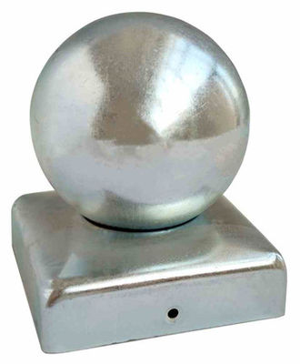 White Galvanized Steel Round Ball Fence Post Caps 40, 50, 60, 70, 80, 100mm