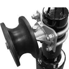 Square Round PA Rod Black Wheel Rollers 4'' Hot Dip Galvanized