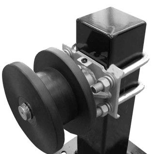 Square Round PA Rod Black Wheel Rollers 4'' Hot Dip Galvanized