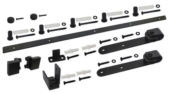 Double Door Cabinet Mini Barn Door Hardware Kit 8ft 10ft Black