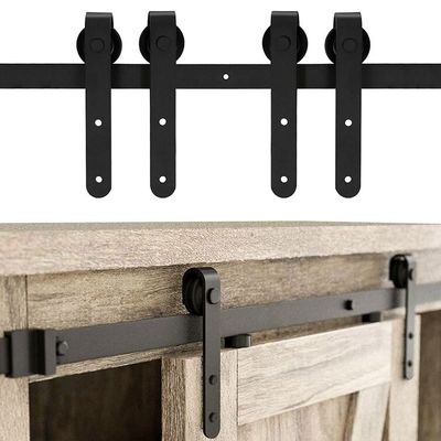 5Ft Mini Single Barn Door Hardware Kit Classic Strap J Shape Hanger