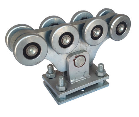 8 Roller Medium Cantilever Gate Wheel Adjustable 68mm White Zinc