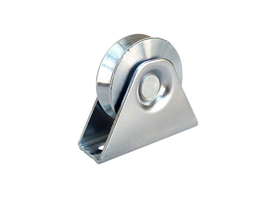 Zinc Plated Sliding Gate Wheel V Grooved With Double Internal Bracket