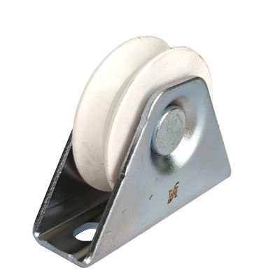 Zinc Plated Sliding Gate Wheel V Grooved With Double Internal Bracket