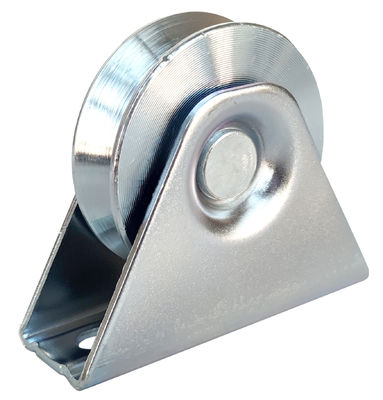 Zinc Plated Sliding Gate Wheel V Grooved With Double Internal Bracket
