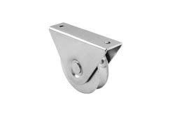 2 Inches Zinc Plated Y U V Groove Sliding Gate Wheel With Bracket