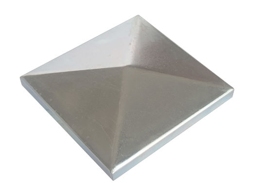 Galvanized Square Pyramid Fence Post Cap For Metal Posts